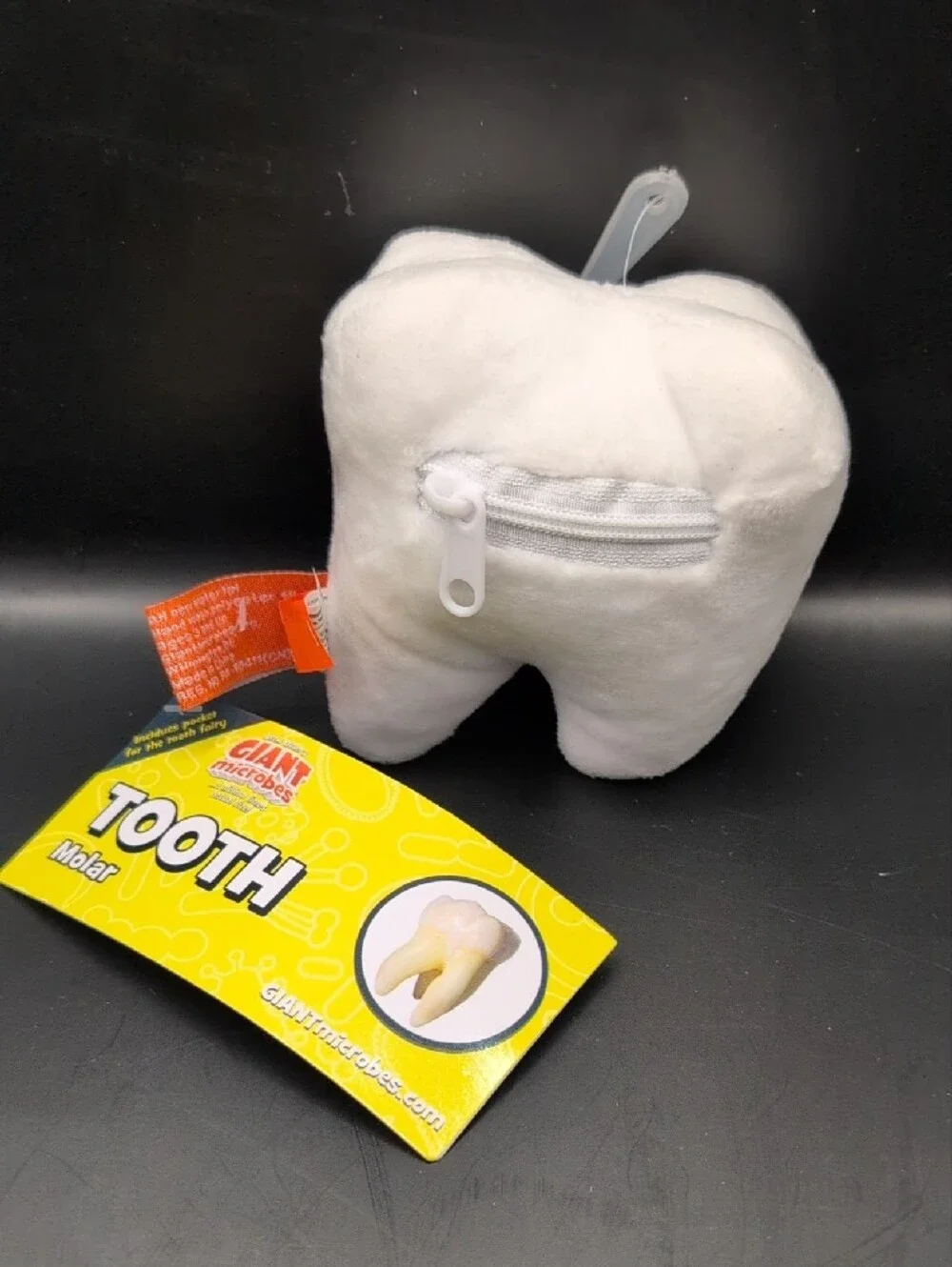 GIANT MICROBES Tooth Fairy Pillow with Money Pocket White NWT